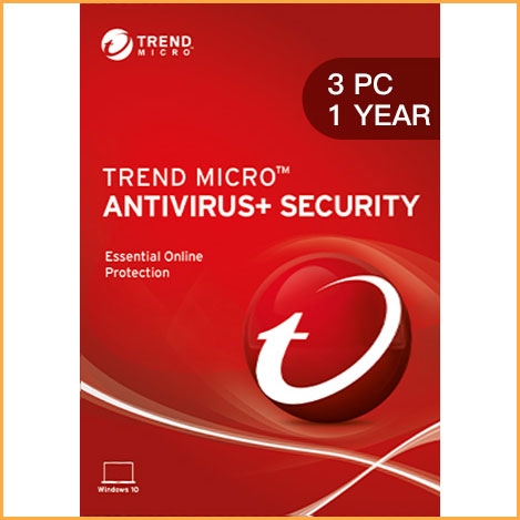 Trend Micro Antivirus + Security - 3 PCs - 1 Year